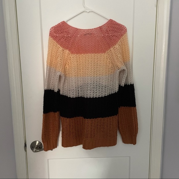 AE Striped V-neck oversized sweater - Picture 2 of 3